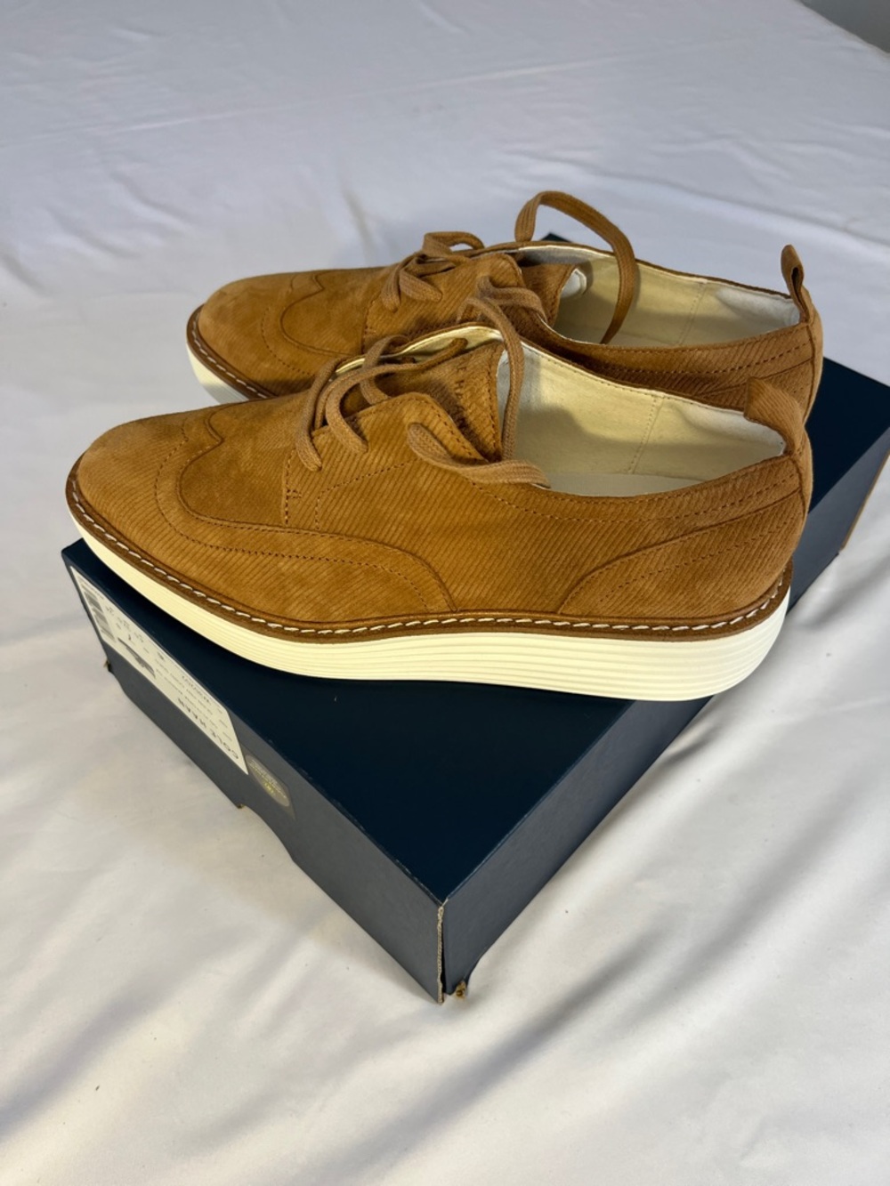 Cole haan Casual Suede Lace-Up Shoes in Tan